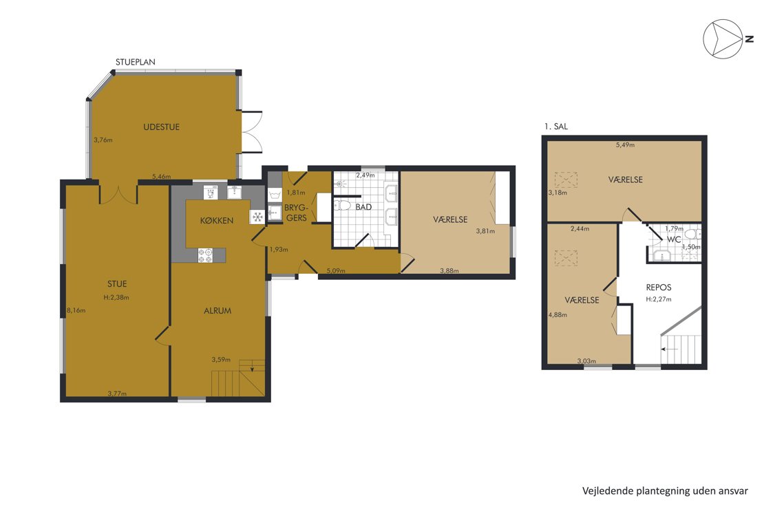 Koldingvej 121, 6760 Ribe - Plantegning