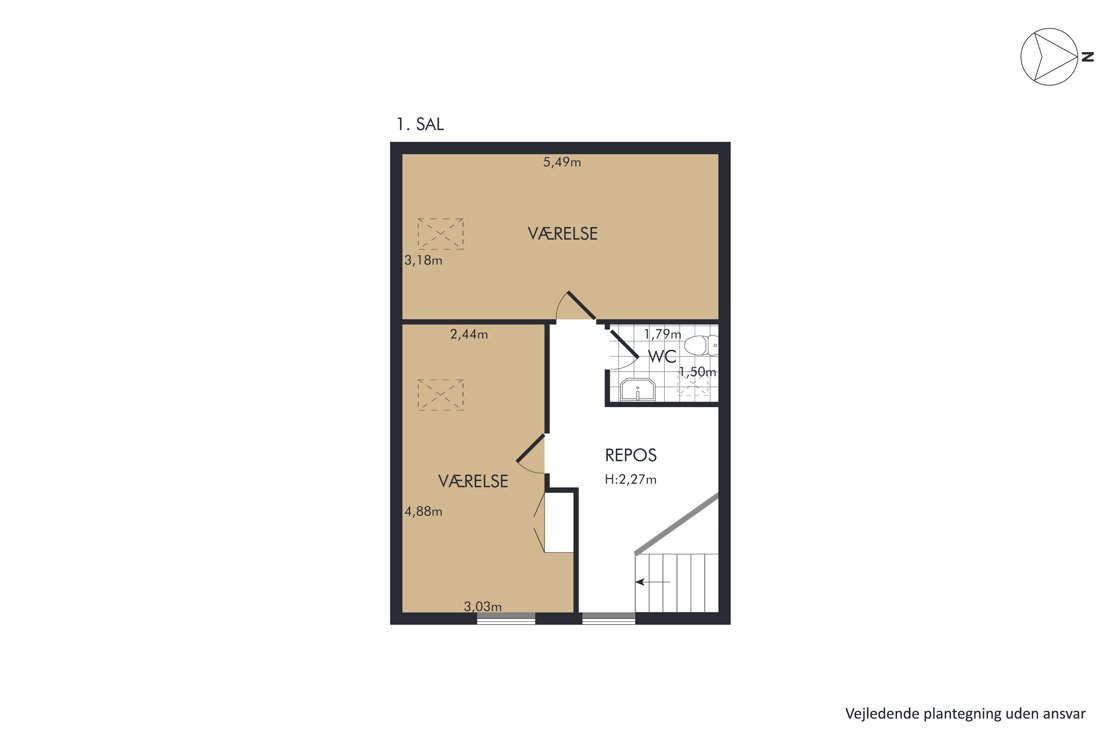 Koldingvej 121, 6760 Ribe - Plantegning