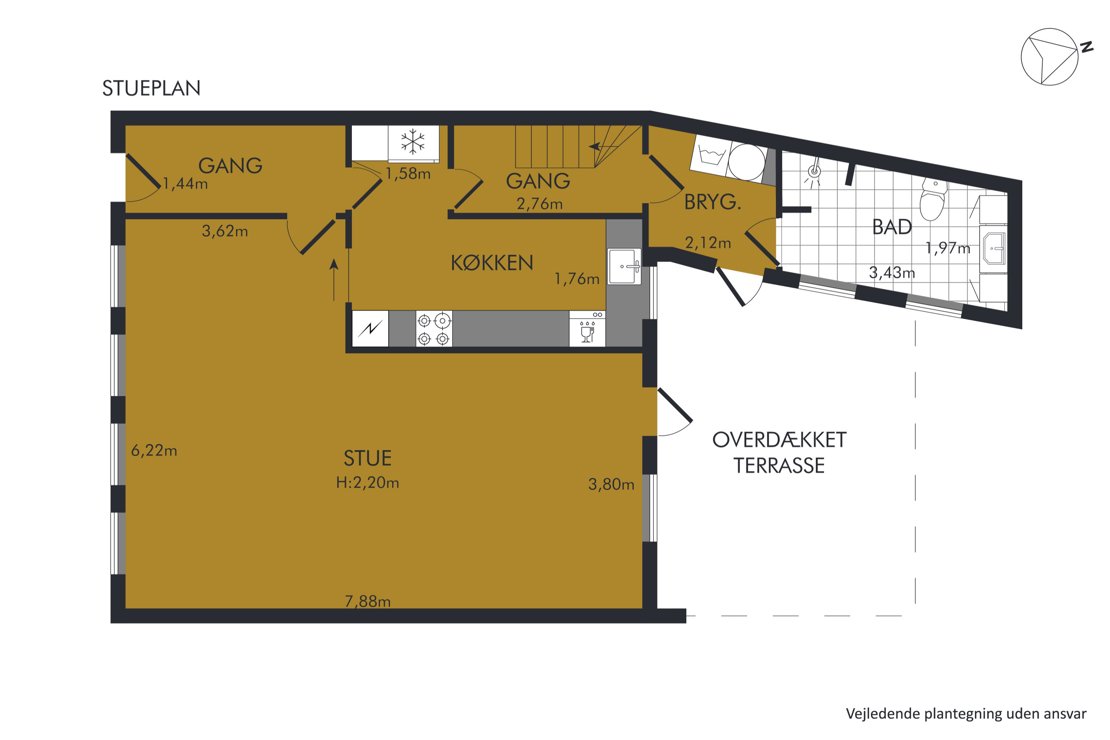Grønnegade 26, 6760 Ribe - Plantegning