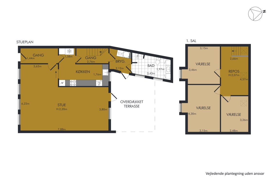 Grønnegade 26, 6760 Ribe - Plantegning