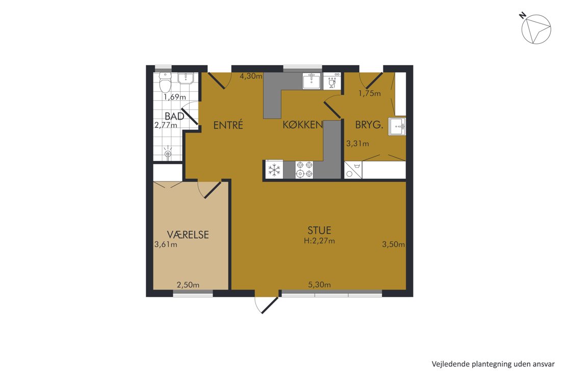 Sorsigvej 3, 6760 Ribe - Plantegning